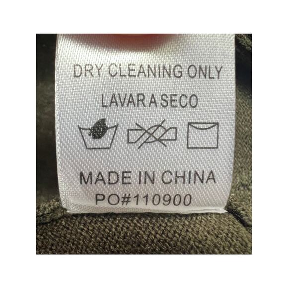 Pink Clover Open Front Fine Knit Cardigan Sweater Army Green Womens XSmall NEW - Picture 12 of 13